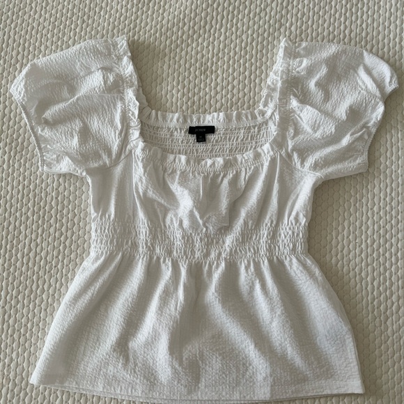 J. Crew Tops - NWT J crew white peplum top